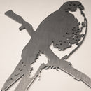 The Peregrine Falcon by Metalbird Canada is a detailed metal cutout sculpture of a falcon on a branch, adding striking garden art and making a unique gift for nature lovers.